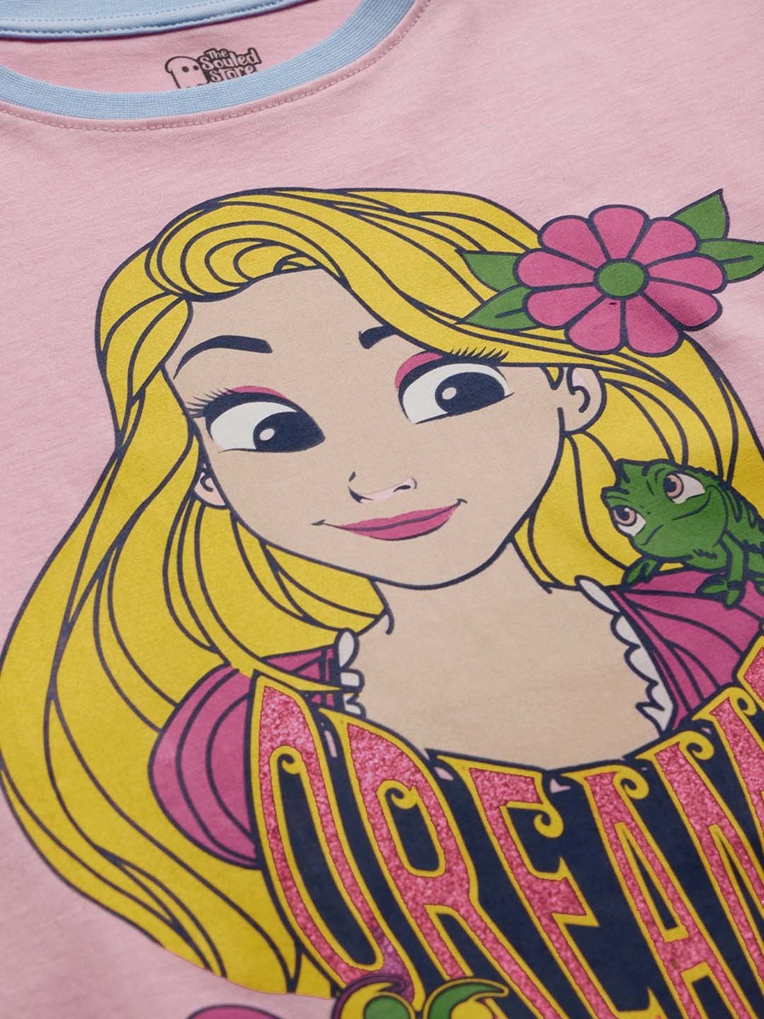 The Souled Store Kids Pink & Blue Cotton Printed Dress