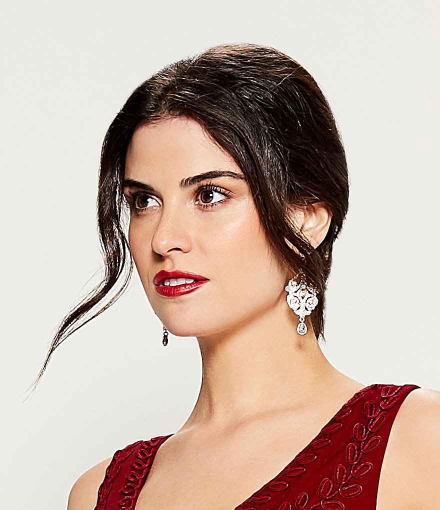 Gemma Layne Openwork Statement Drop Earrings