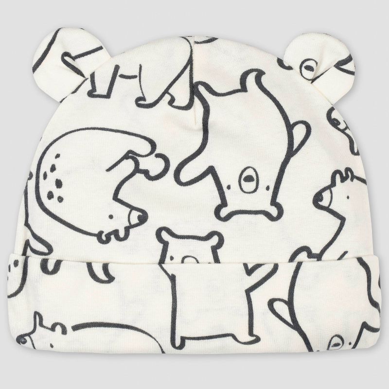 Yoga Sprout Baby Boy Cotton Caps 3pk, Fox, 0-6 Months