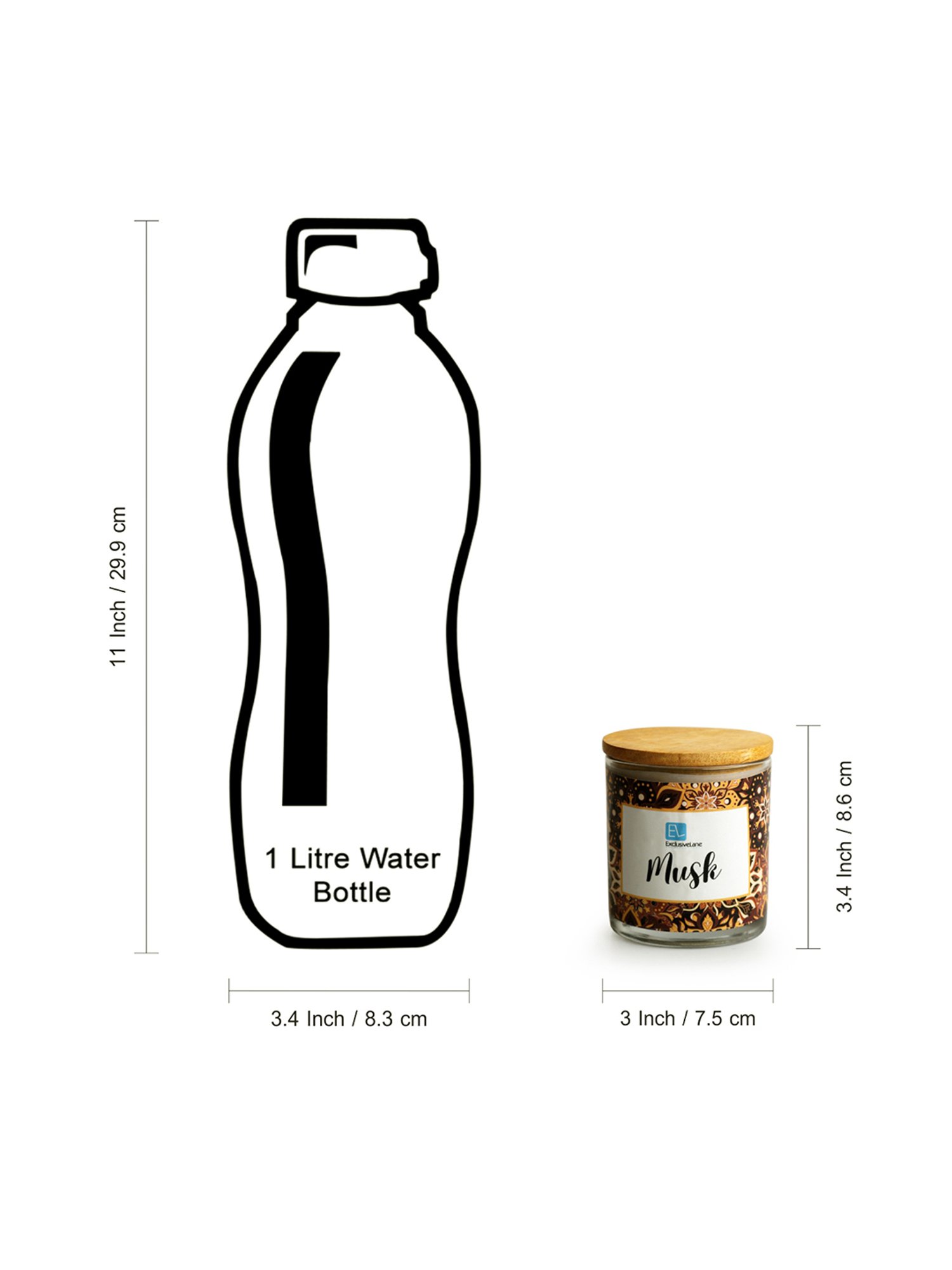 ExclusiveLane Musk Clear Wax Jar Scented Candles