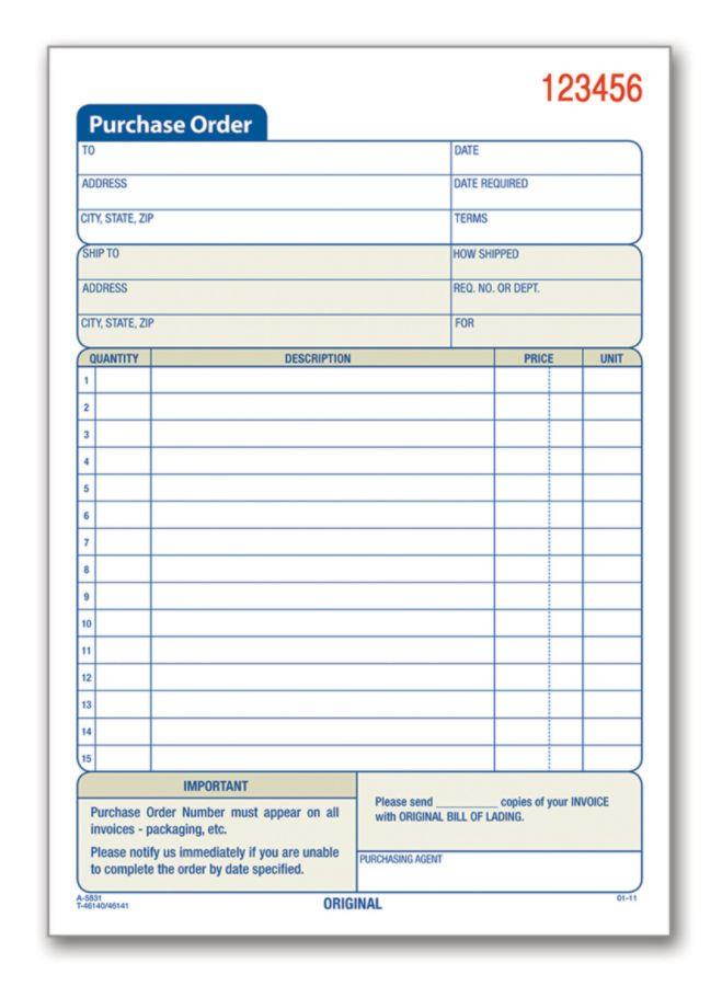 Adams Purchase Order Form
