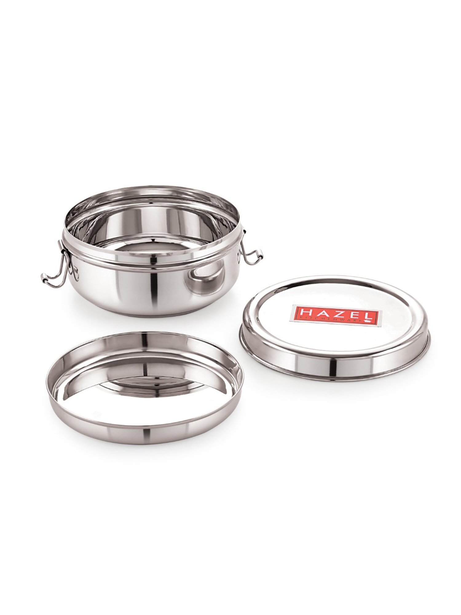 HAZEL Silver Stainless Steel Storage Container - Set of 3