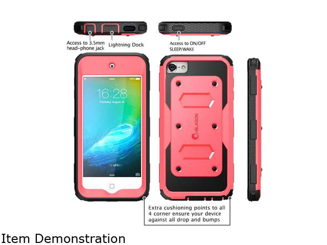 i-Blason Apple iPod Touch (5th & 6th Generations) Case - Armorbox Series Fullbody Case with Screen Protector iTouch-6G-Armorbox-Pink