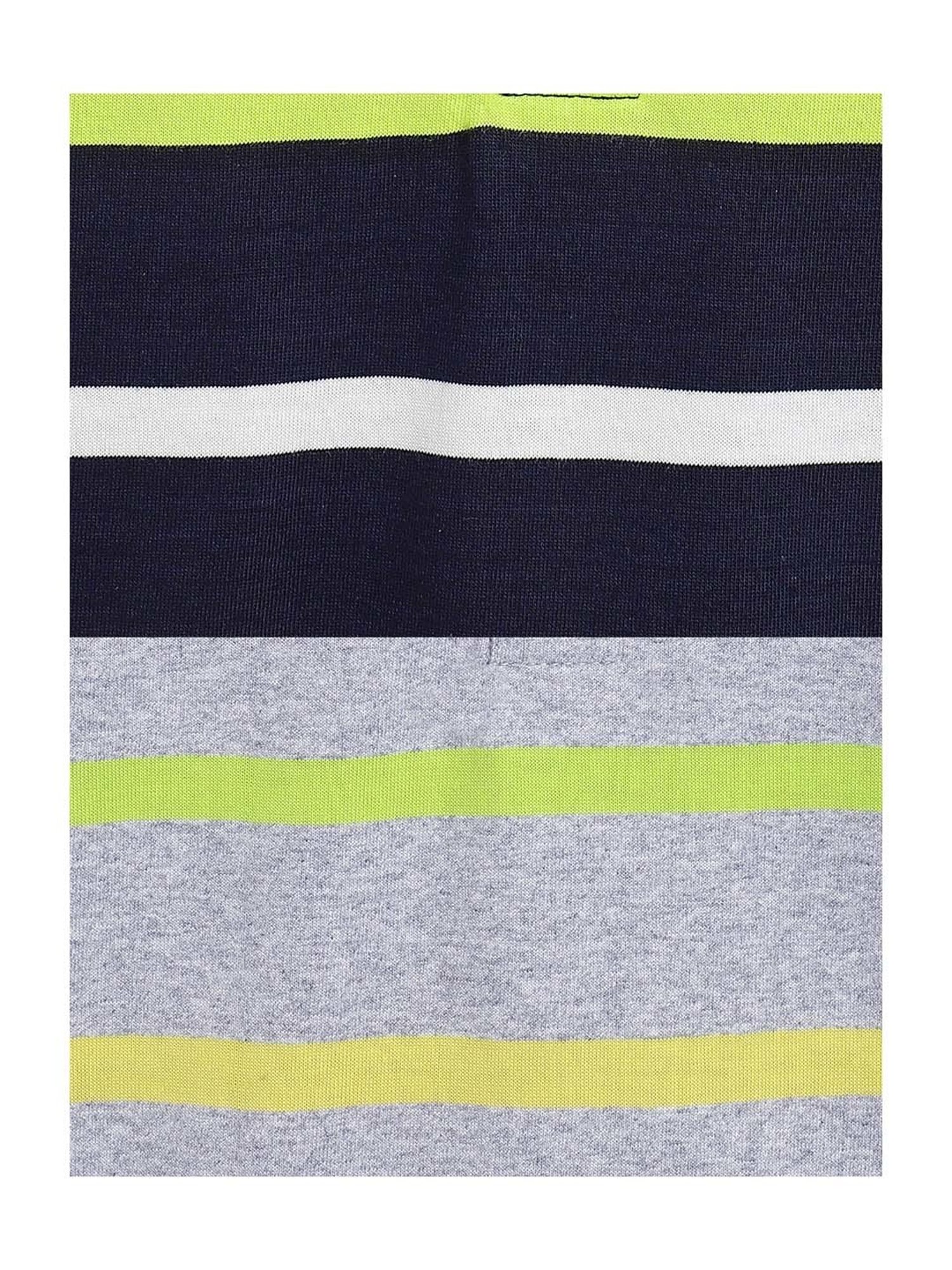 Campana Kids Multicolor Cotton Striped Polo T- Shirt