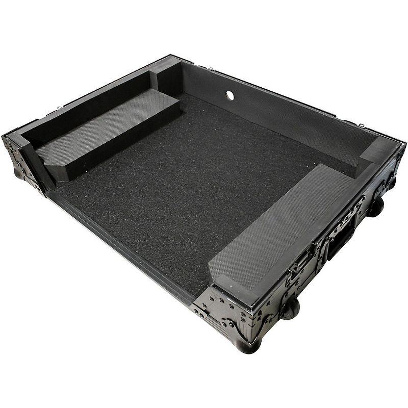 ProX XS-DJ808WBL Black ATA Style Flight Road Case for Roland DJ-808 or Denon MC7000  w/ Wheels Black on Black Black