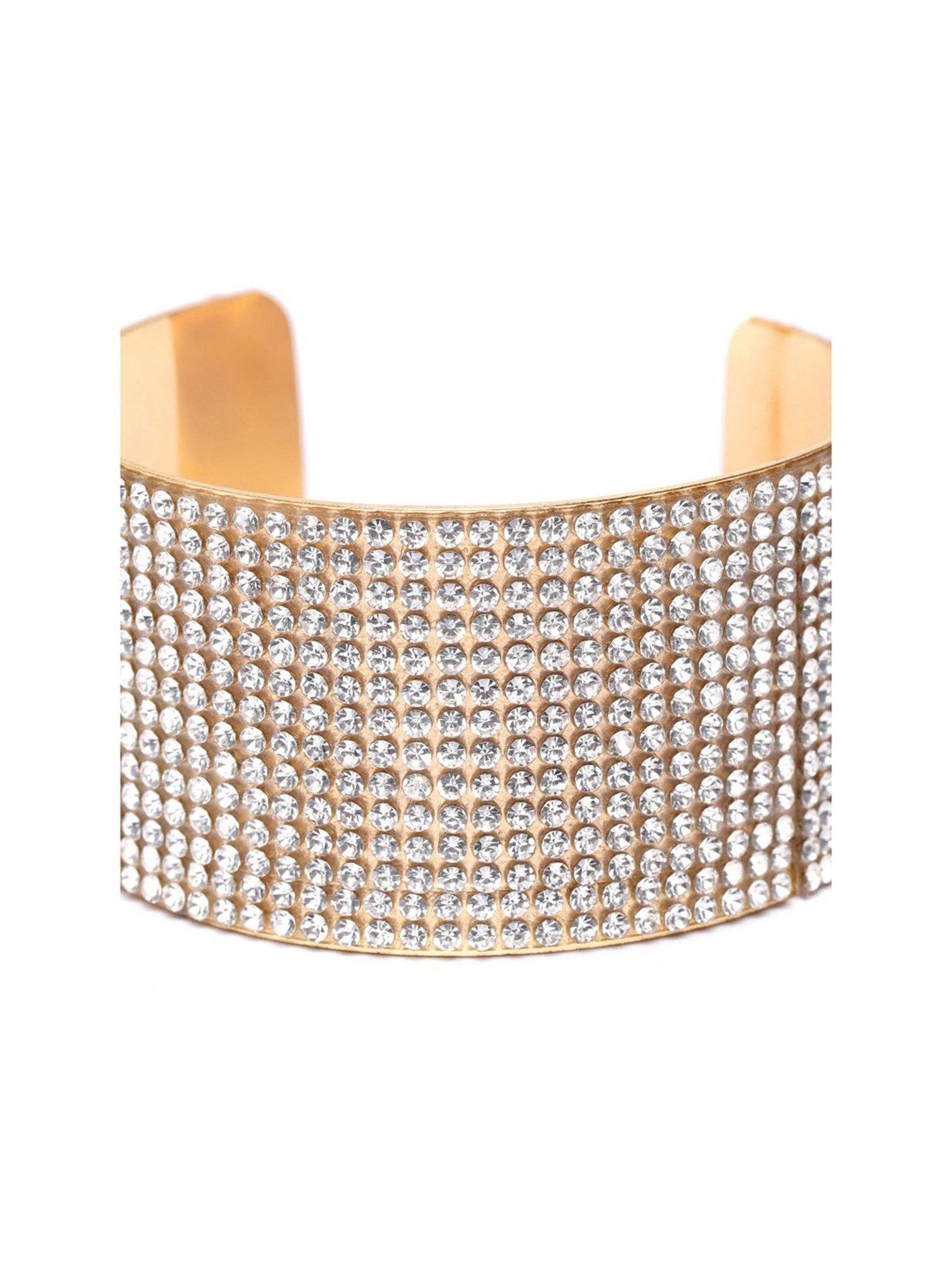 YouBella Stylish Party Wear Jewellery Gold-Plated Cuff Bracelet