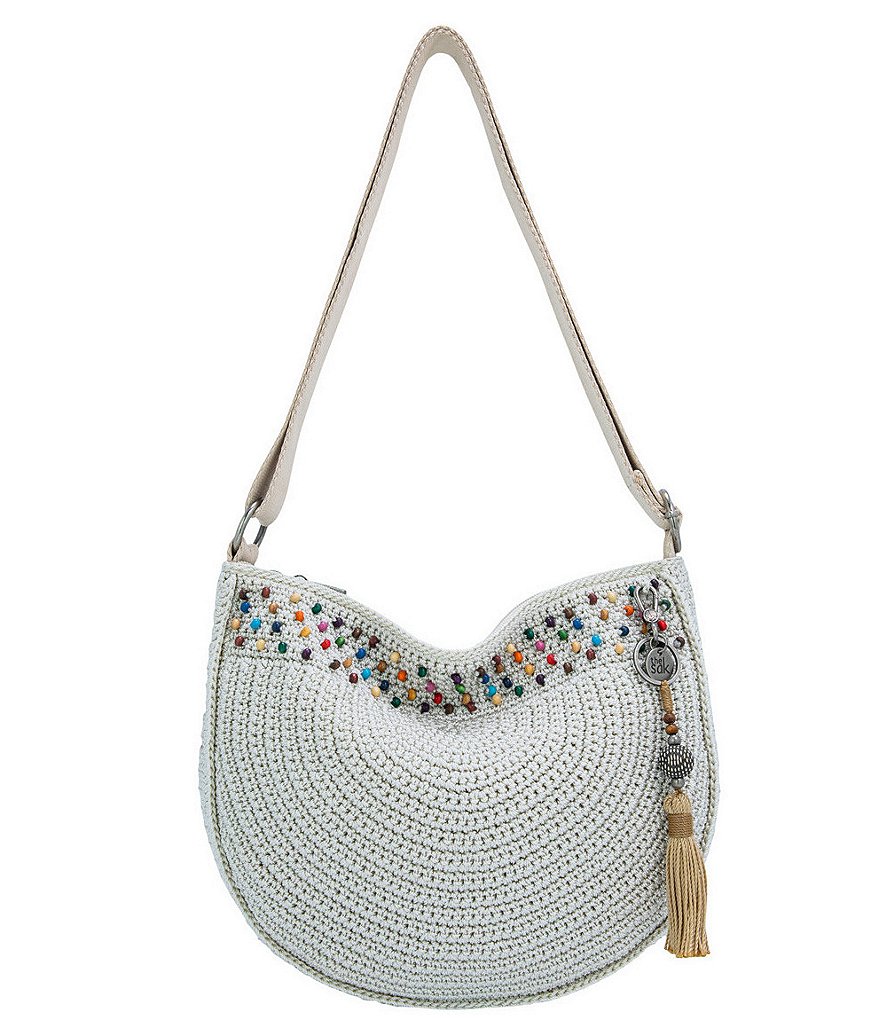 The Sak Ryder Crocheted Crescent Crossbody Bag