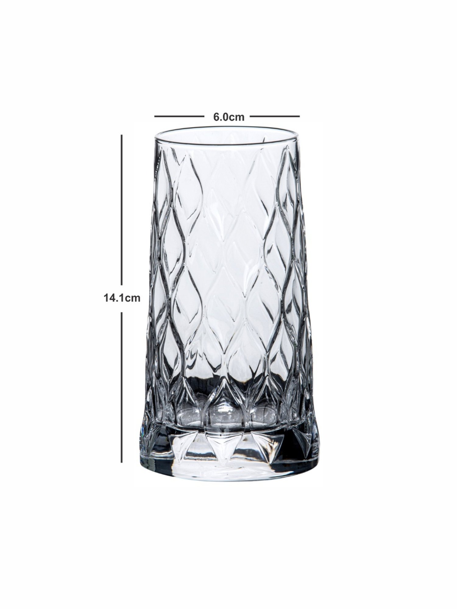 Pasabahce Transparent Glass Tumbler - Set of 4 (345ml)