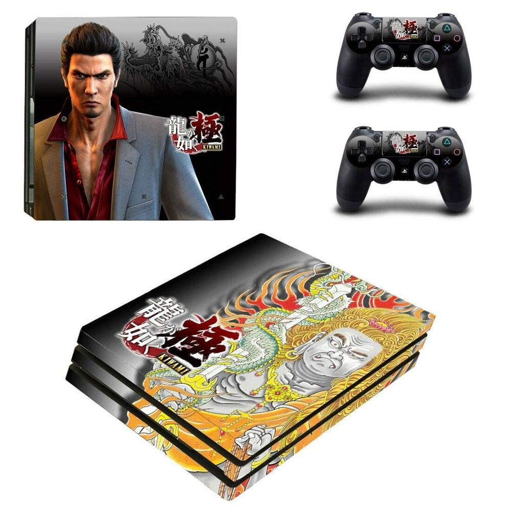 Game Yakuza Kiwami PS4 Pro Sticker Play station 4 Skin Sticker Decal For PlayStation 4 PS4 Pro Console & Controller Skins