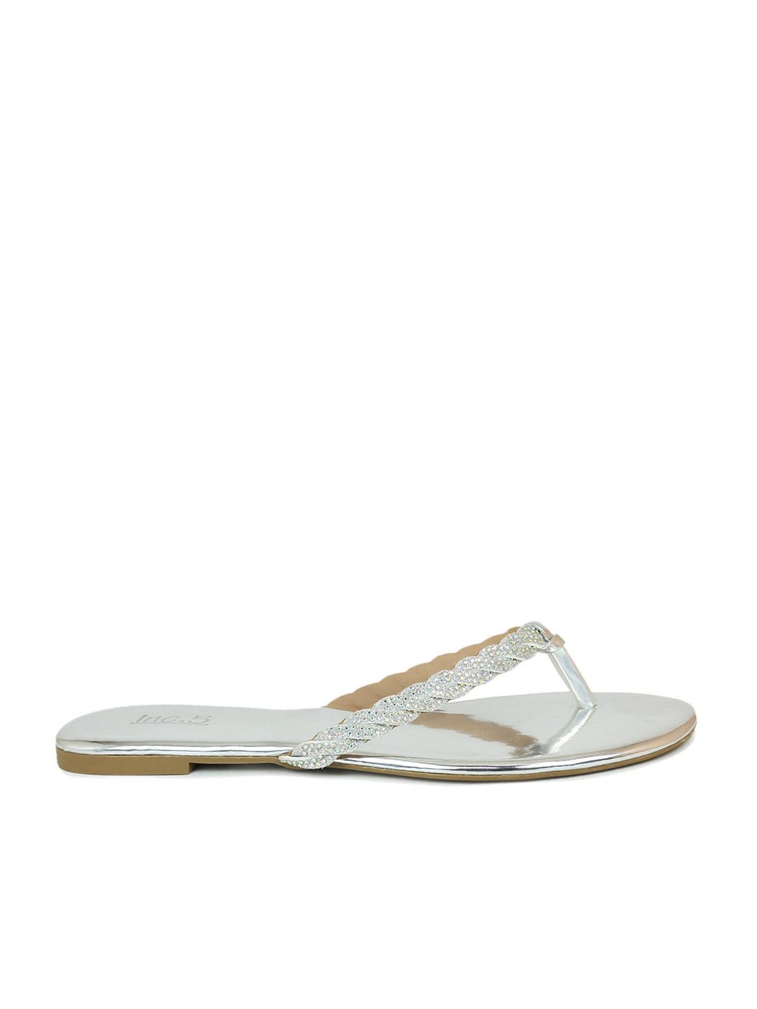 Inc.5 Women's Silver Thong Sandals