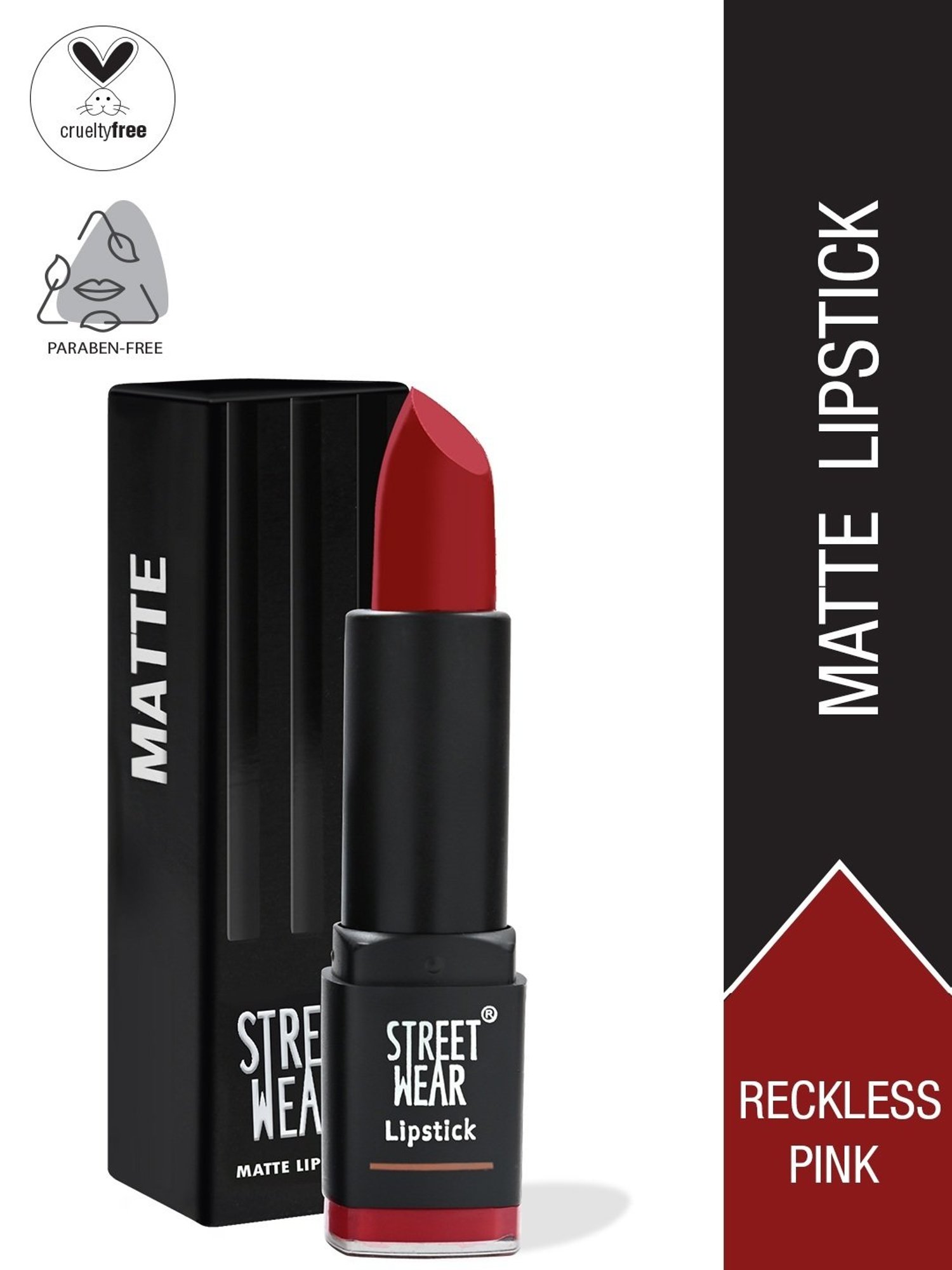 Street Wear Matte Lipstick Reckless Pink - 4.2 gm