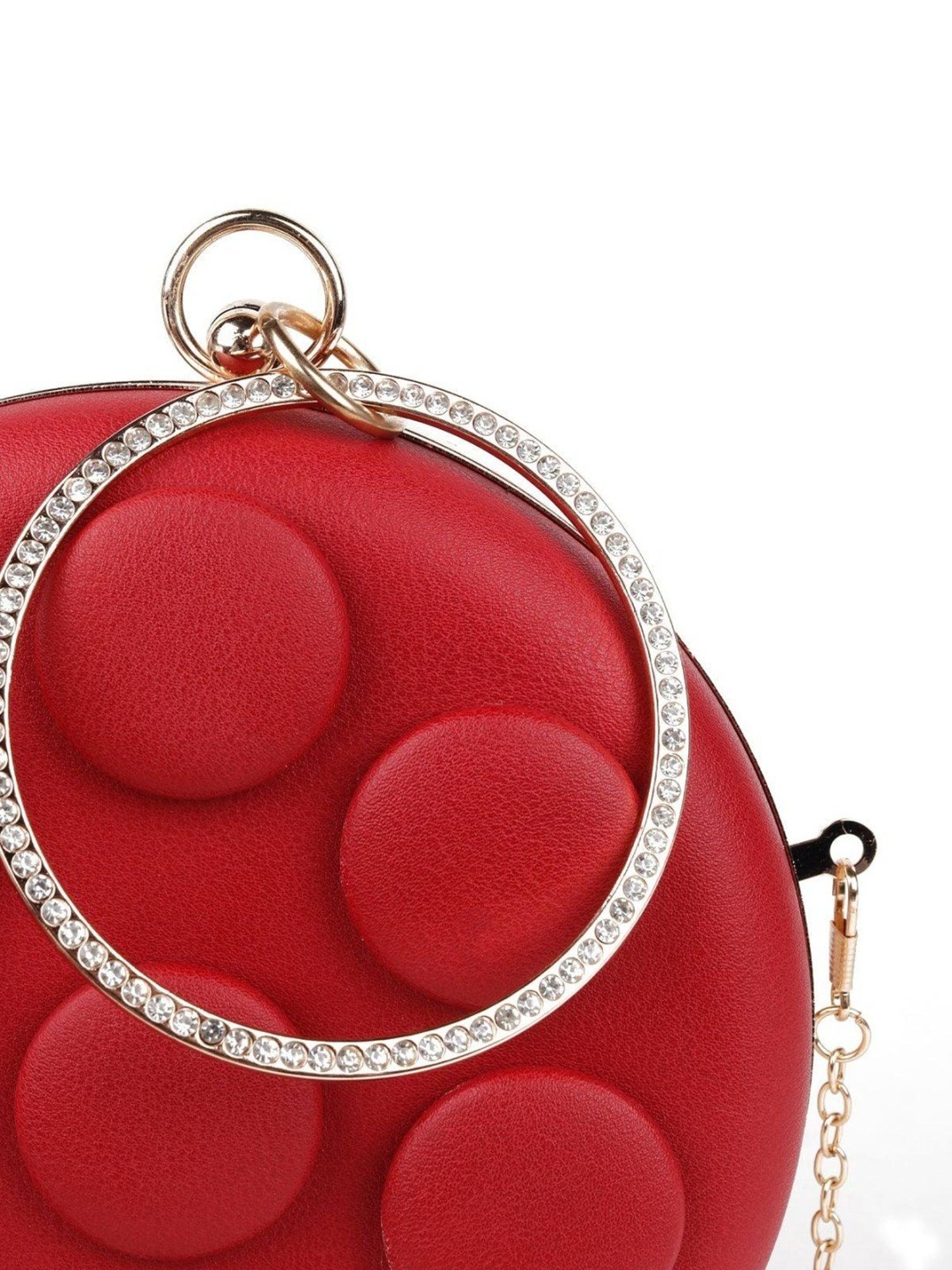 Odette Red Geometric Sling Handbag