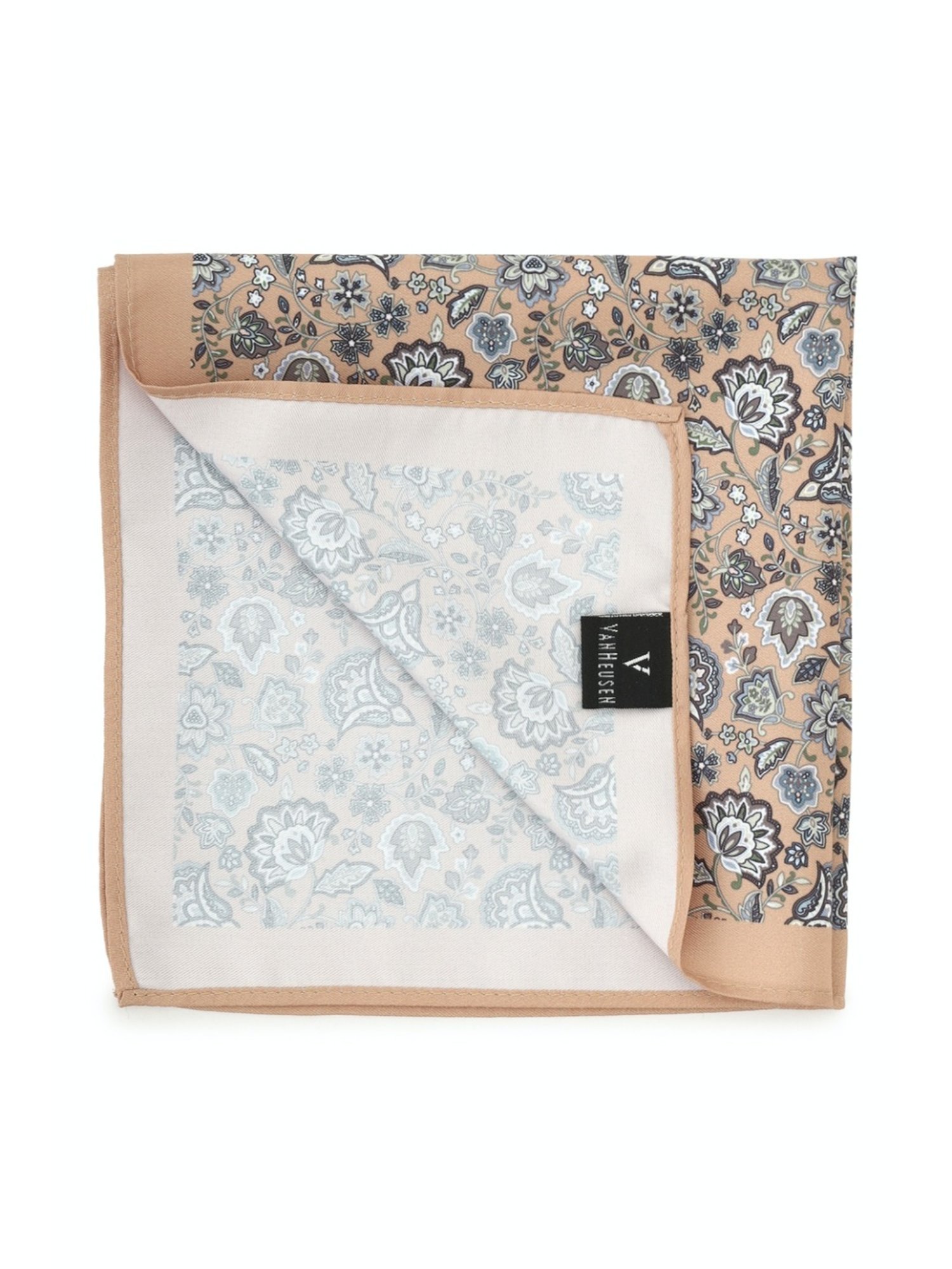 Van Heusen Green Printed Pocket Square