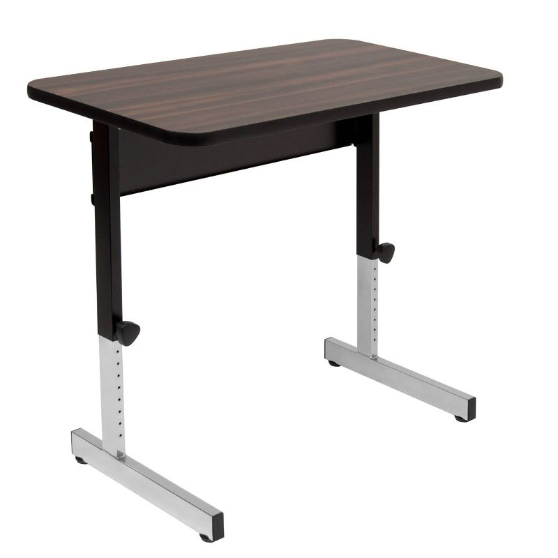 36" Canvas & Color Adjustable All Purpose Table Black/Walnut - Calico Designs