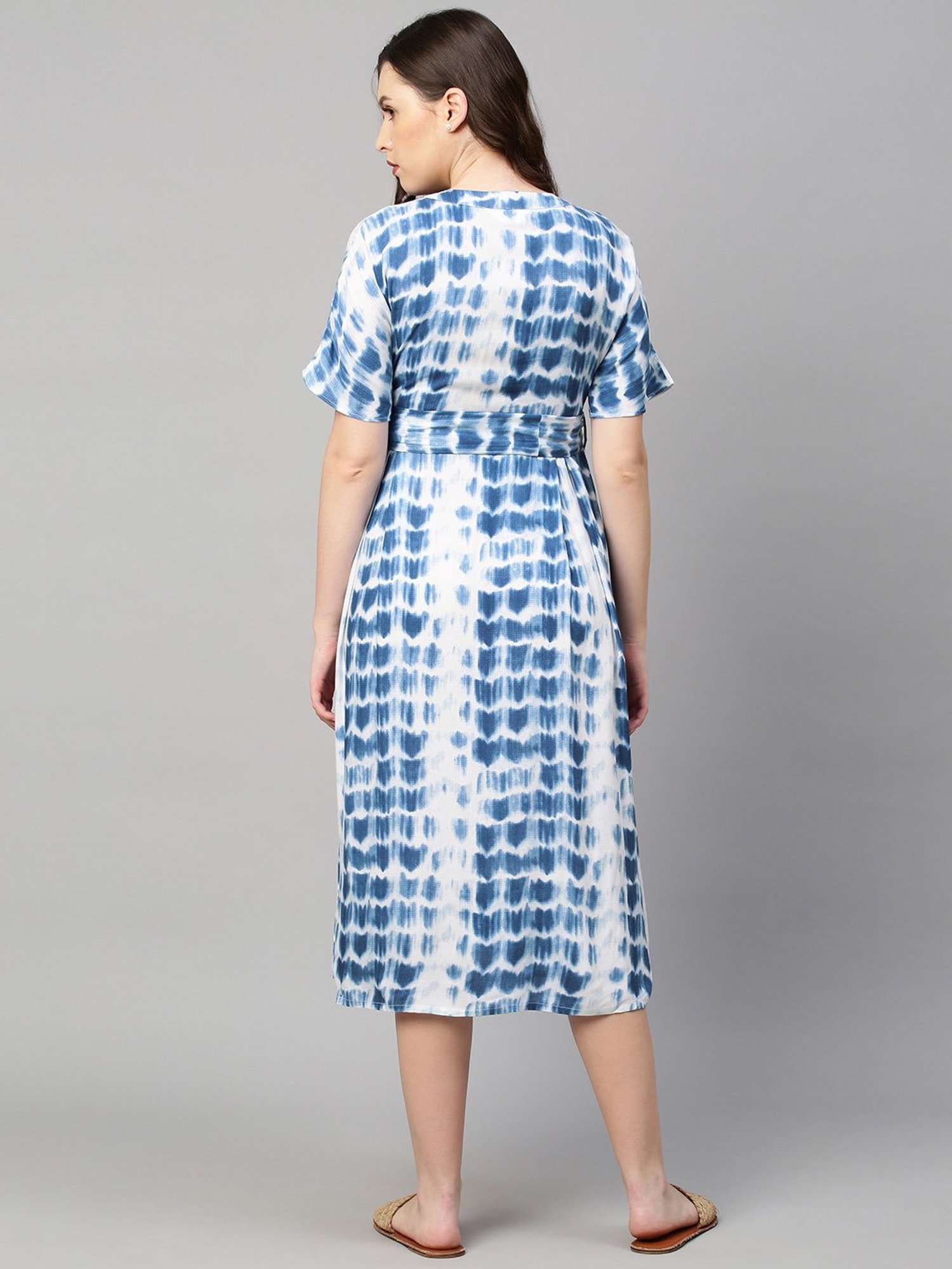 MomToBe Blue & White Maternity Dress