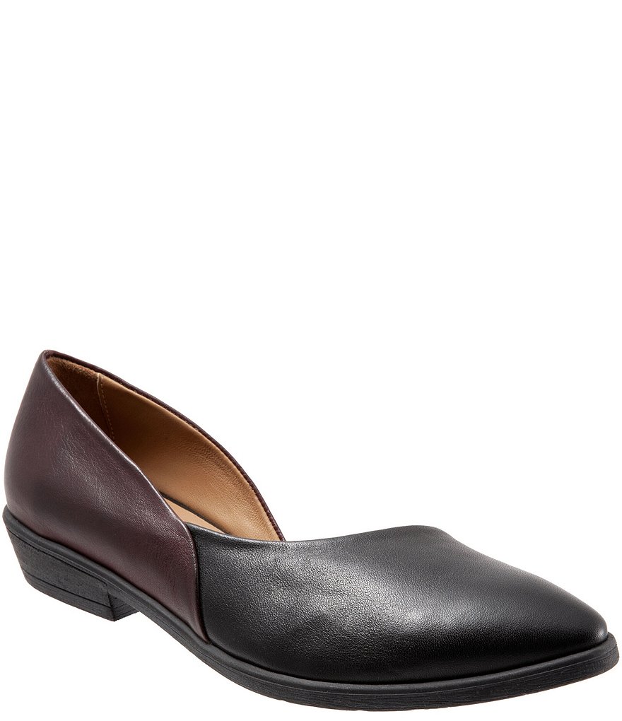 Bueno Opal Half d'Orsay Colorblock Leather Slip Ons
