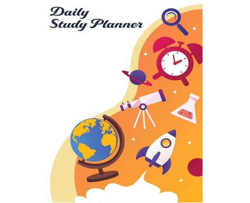Daily Study Planner - Large Print by  Go Be Kind Study Planners (Paperback)