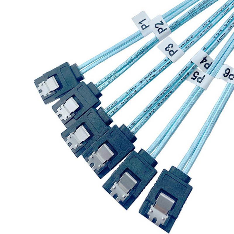 Ochine 4 Pieces/set Of SATA III 6Gbps SAS Cables For Server SATA 7-pin To SATA 7-pin Hard Disk Data Cables