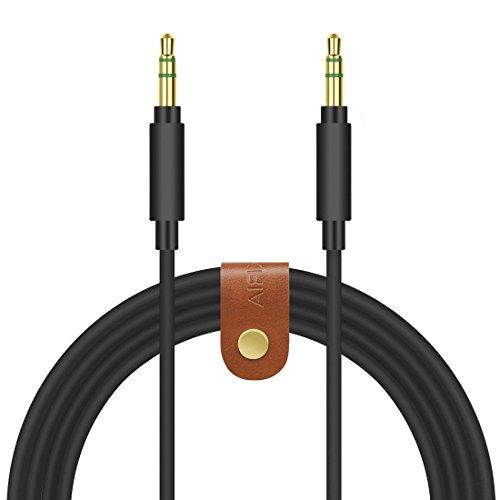Geekria QuickFit Audio Cable for SONY WH-1000XM4 WH-1000XM3 WH-XB900N WH-CH710N WH-CH700N WH-H910N MDR-XB950BT MDR-1AM2 MDR-100ABN Headphones Cable, 3.5mm AUX Replacement Stereo Cord (Black 5.6FT)