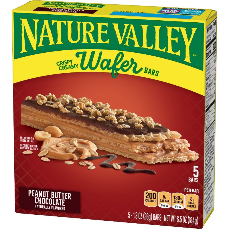 Nature Valley PB Chocolate Crispy Creamy Wafer Bar - 6.5oz/5ct