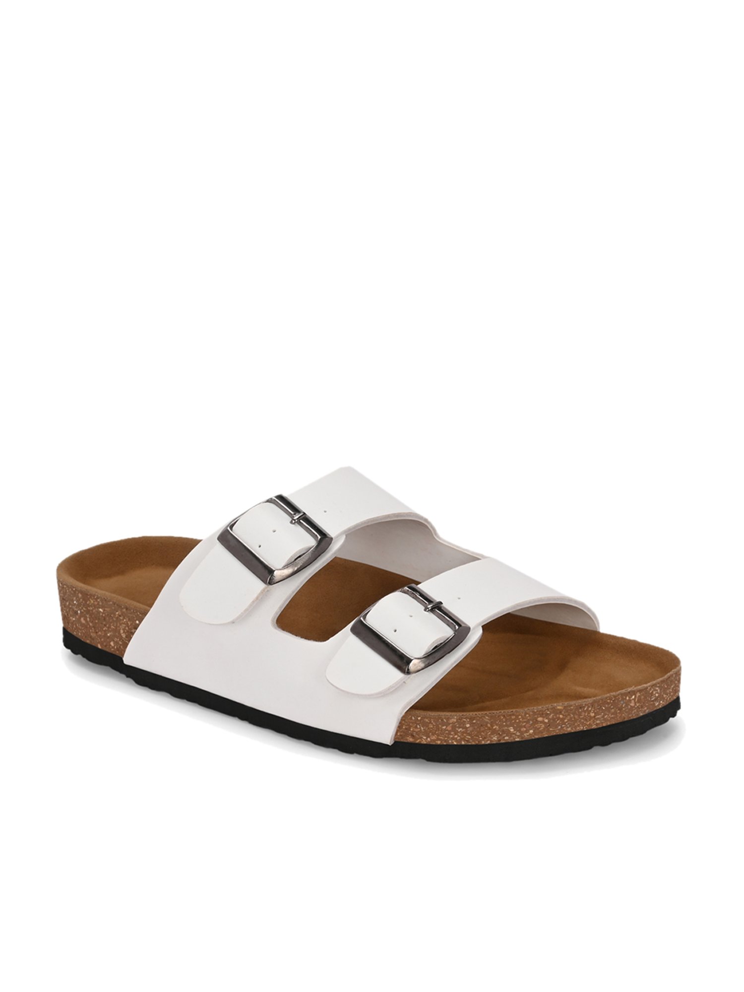 Hoversole Men's White Cork Casual Sandals