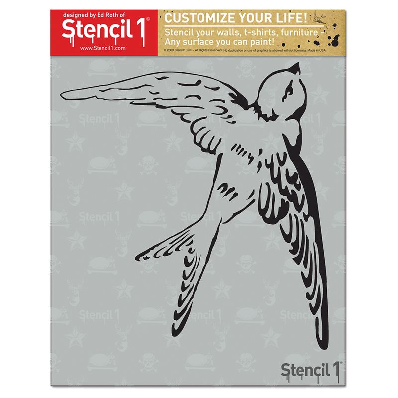 Stencil1 Swallow - Stencil 8.5" x 11"