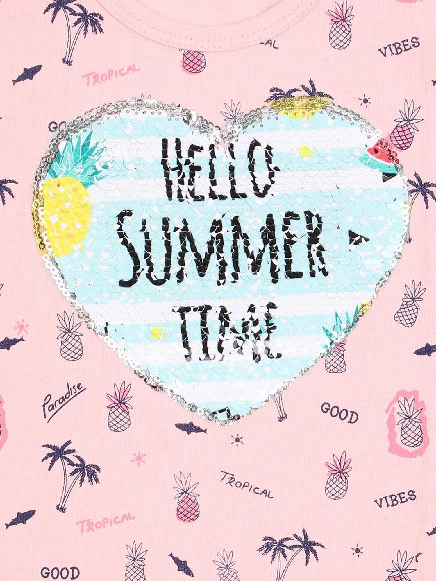 ZIAMA Kids Pink Embellished Top