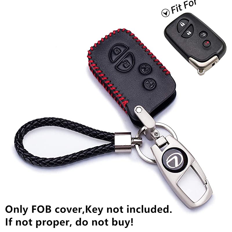 Key Chain Fob Cover Shell Remote Case Bag Black for Jacket Keyless Remote Smart Key Fob Skin Clicker Case Skin Cover for Lexus GS430 GS300 IS350 IS250 Lexus1 Black