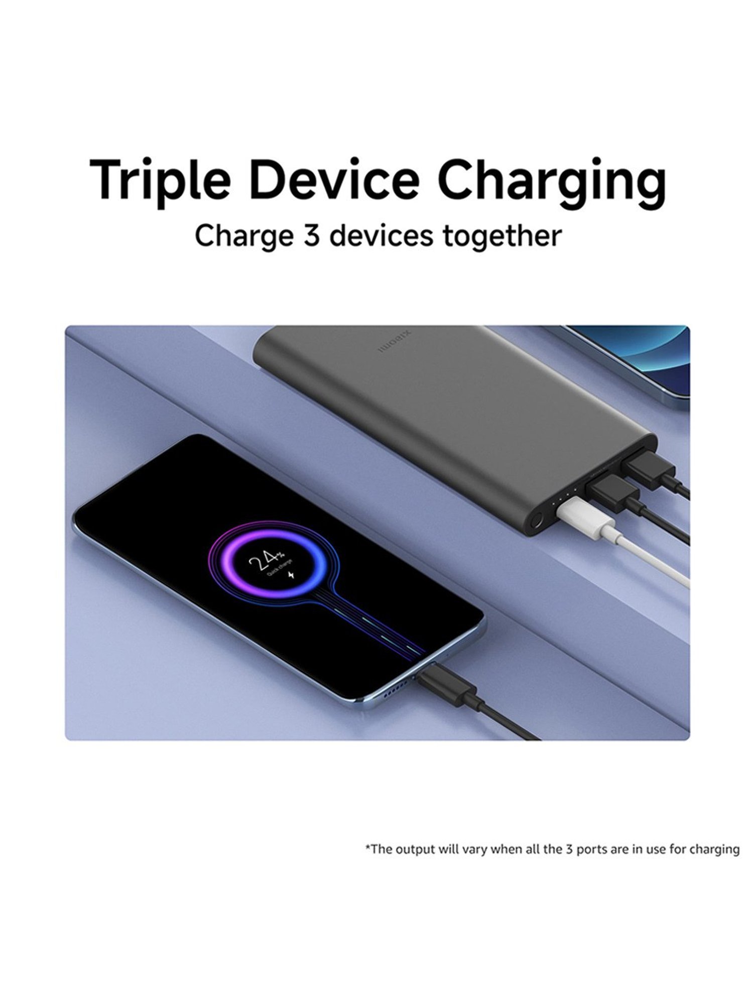 Xiaomi 22.5W Fast Charging PD Power Bank 4i 10000mAh with Triple Port Charging (Classic Black)