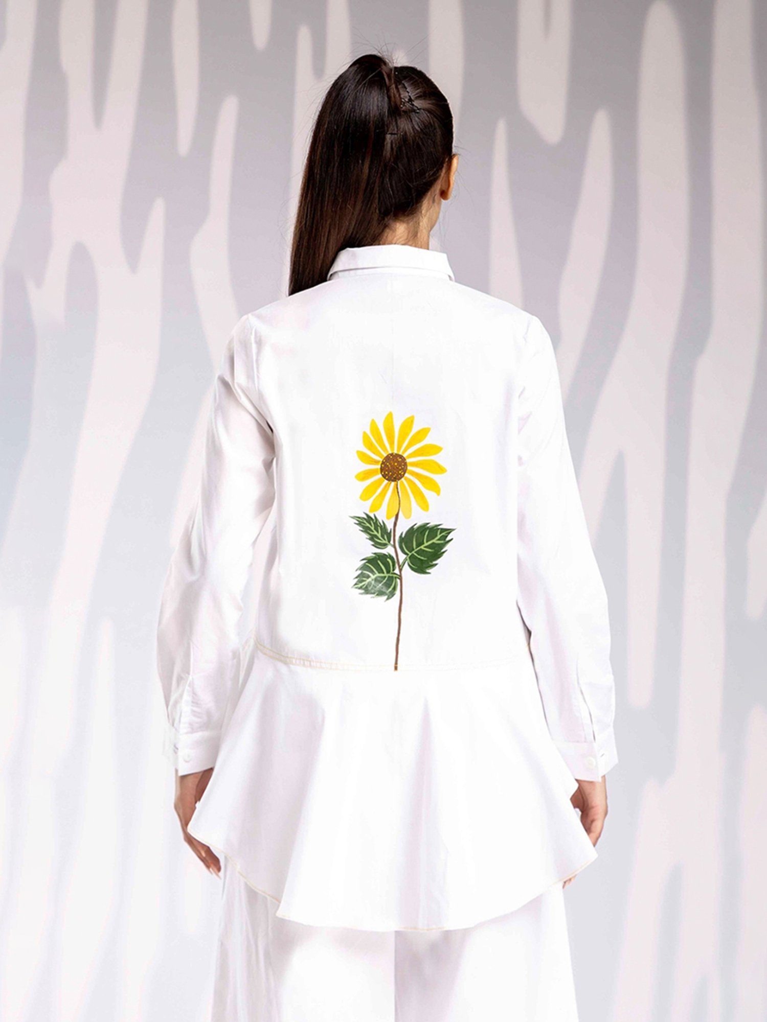 House of Manaa White Handpainted Shirt