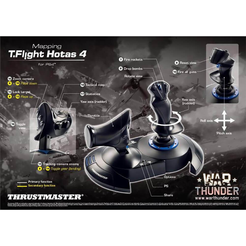 Thrustmaster T-Flight Hotas 4 - Joystick and Throttle - Wired - for Sony PlayStation 4