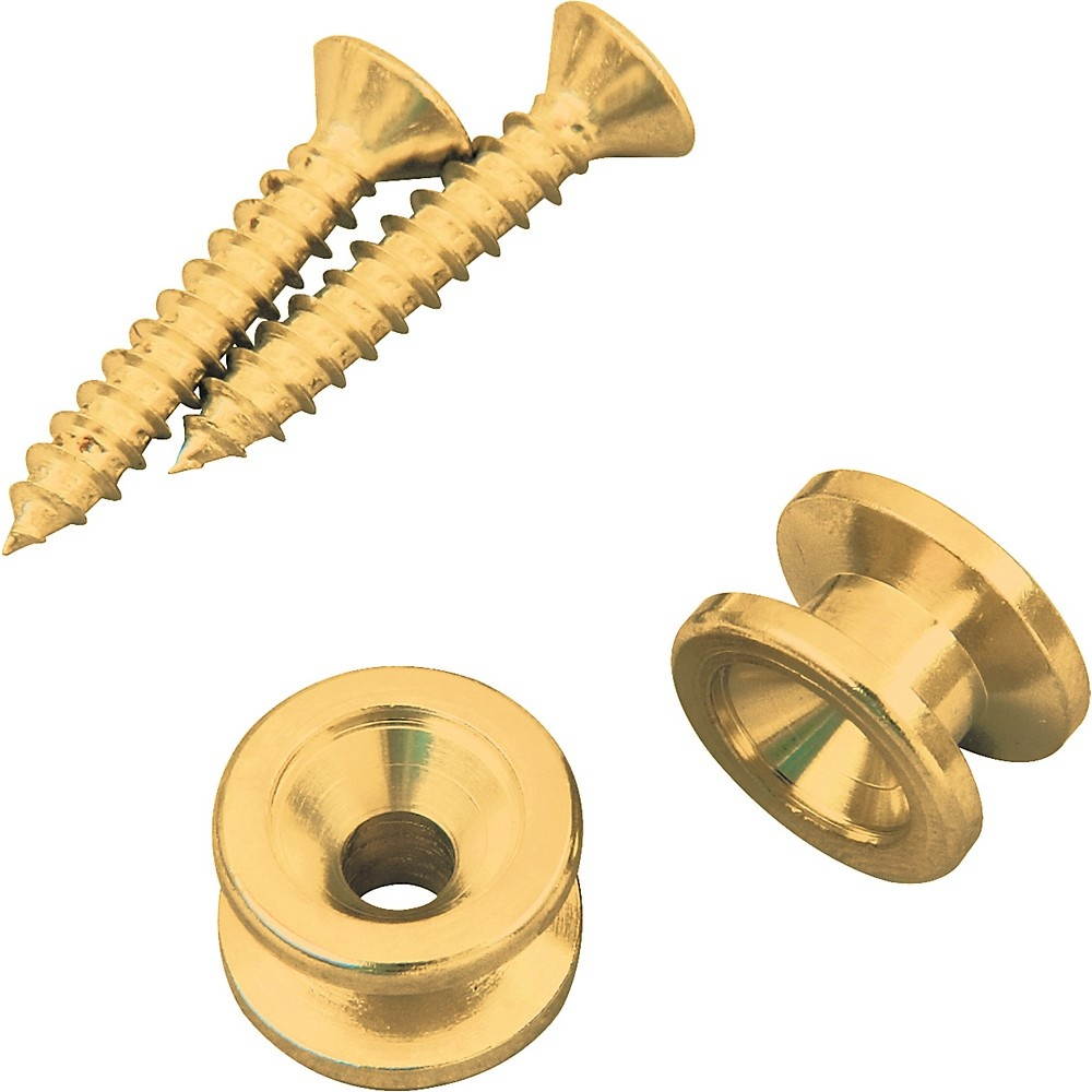 D'Addario Planet Waves Metal Guitar Strap Buttons Brass