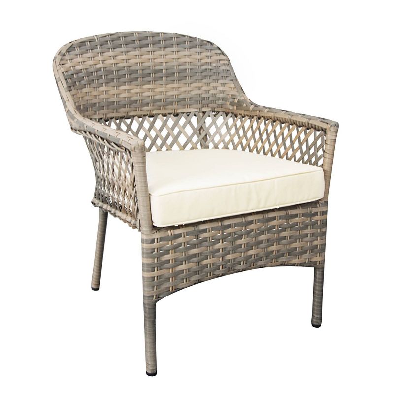 4pc Wicker Stackable Patio Conversation Set - Peaktop