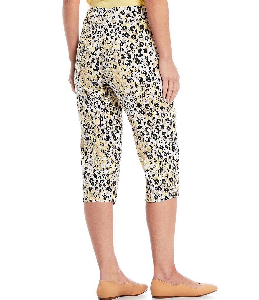 Ruby Rd. Petite Size Double Face Stretch Embellished Hem Capri Pants
