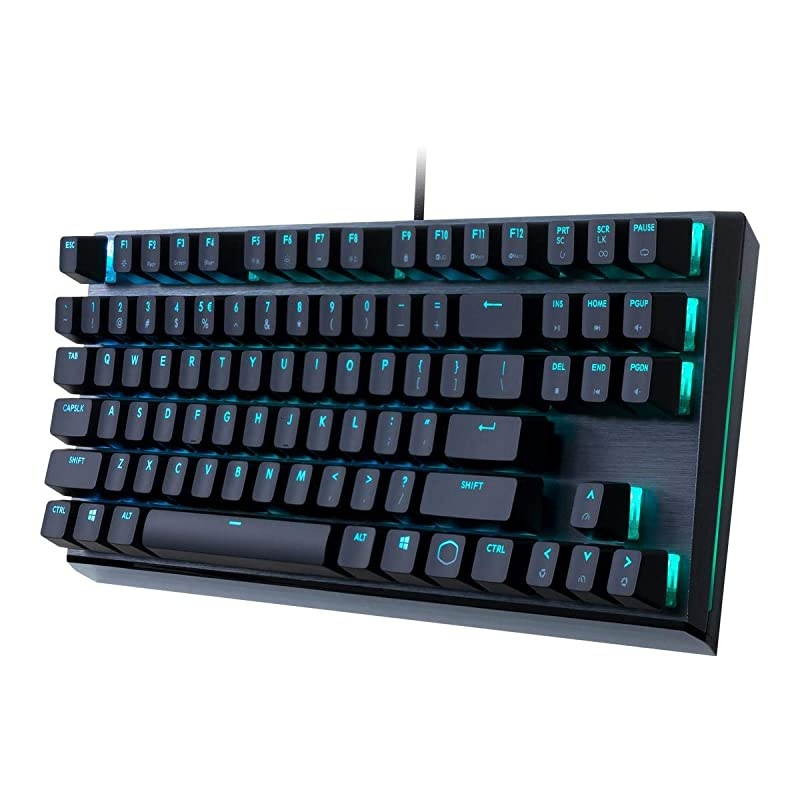 MK730 Tenkeyless Gaming Mechanical Keyboard with Brown Switches Cherry MX RGB PerKey Lighting and Removable Wrist Rest