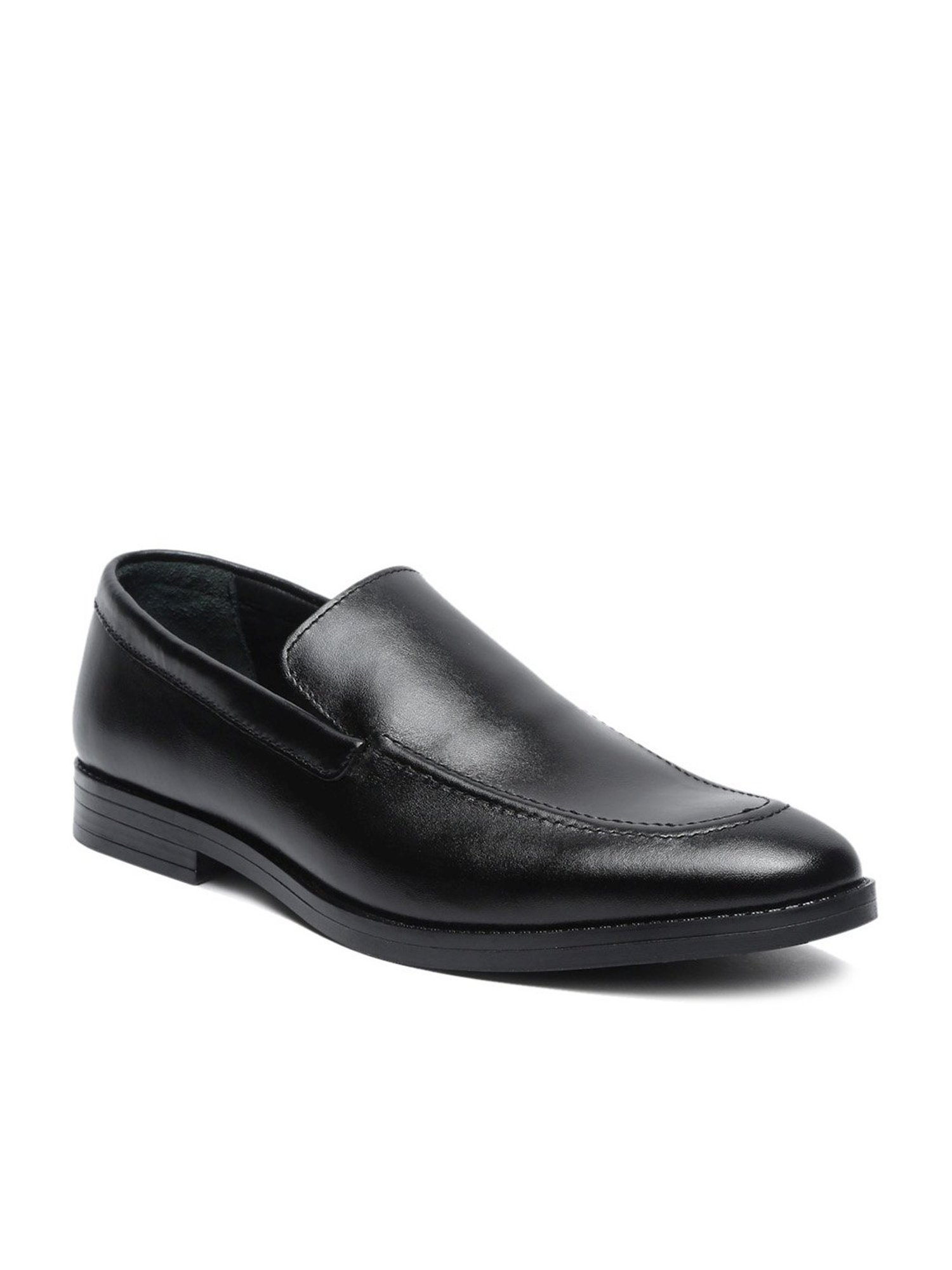 Teakwood Leathers Men's Black Formal Loafers
