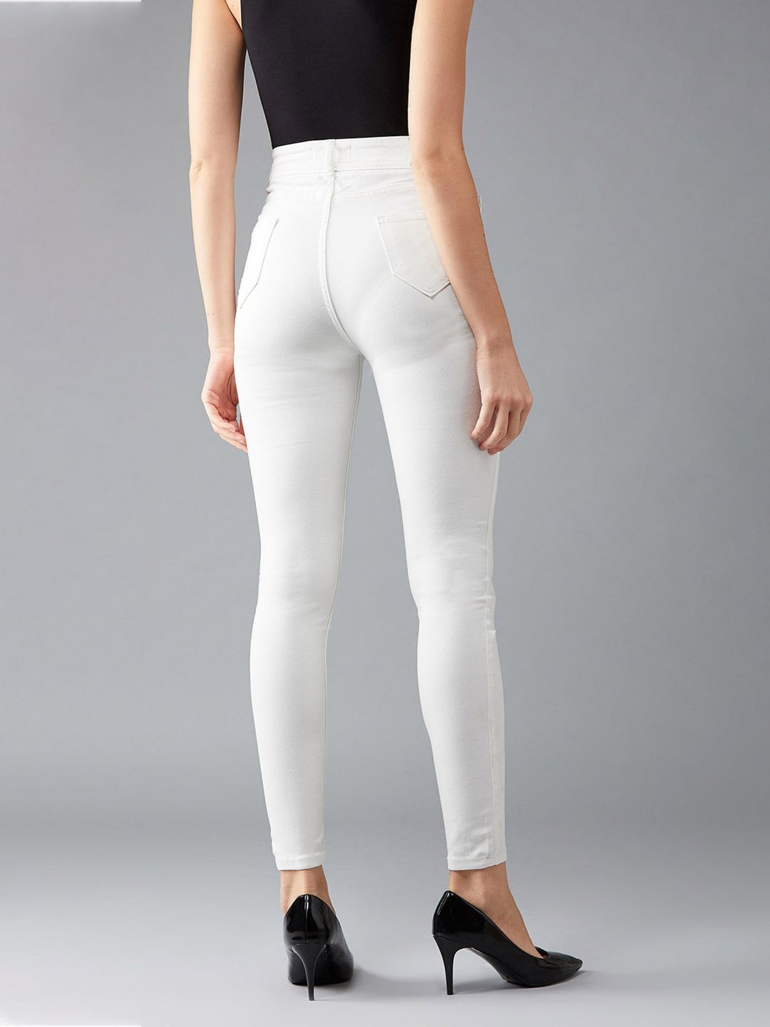 DOLCE CRUDO White Skinny Fit Jeans