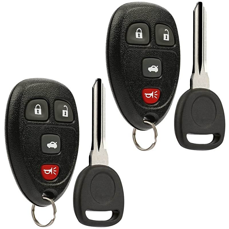 Entry Remote Ignition Key fits Buick LucerneChevy Impala Monte CarloCadillac DTS OUC60270 OUC60221 Set of 2