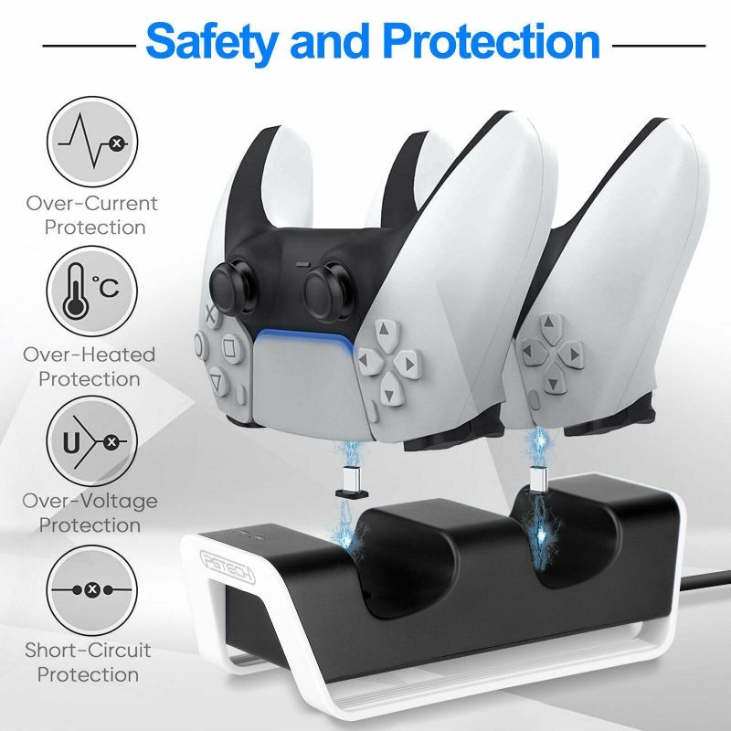 For  PS5 Controller DualSense LED Charging Dock Ston Fast Charger Stand