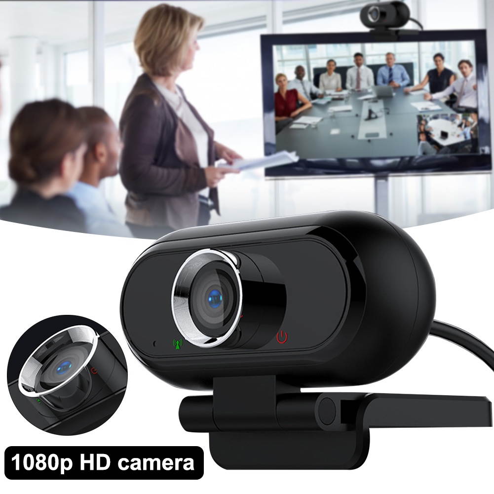 Full HD 1080P Computer Webcam Home Office Streaming Camera Built In Microphone