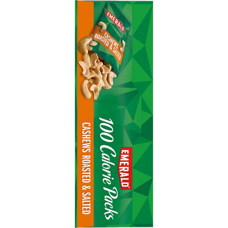 Emerald 100 Calories Cashews Roasted and Salted - 4.41oz/7ct