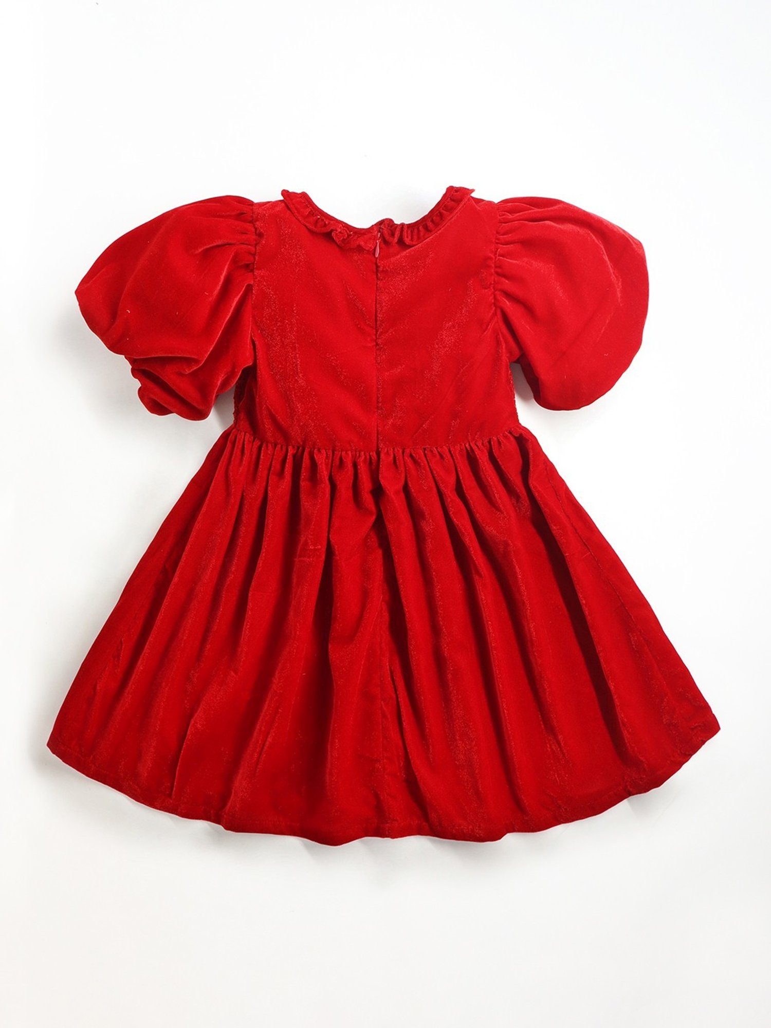 Cherry Crumble By Nitt Hyman Kids Red Embroidered Dress
