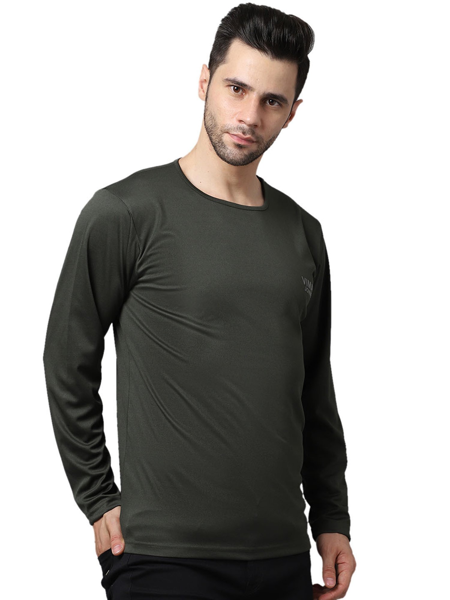 Vimal Jonney Olive Regular Fit T-Shirt