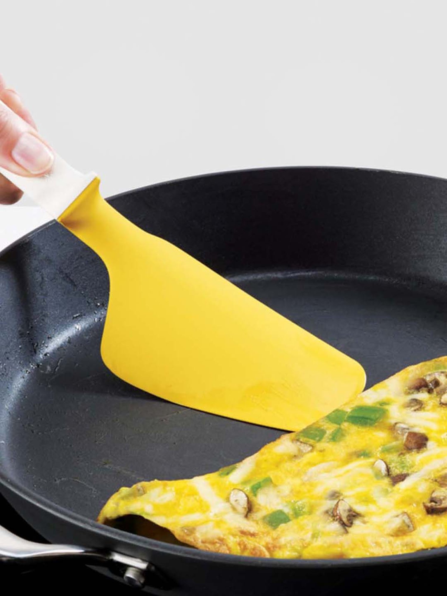 HAZEL Silver Stainless Steel Spatula with Beveled Edge