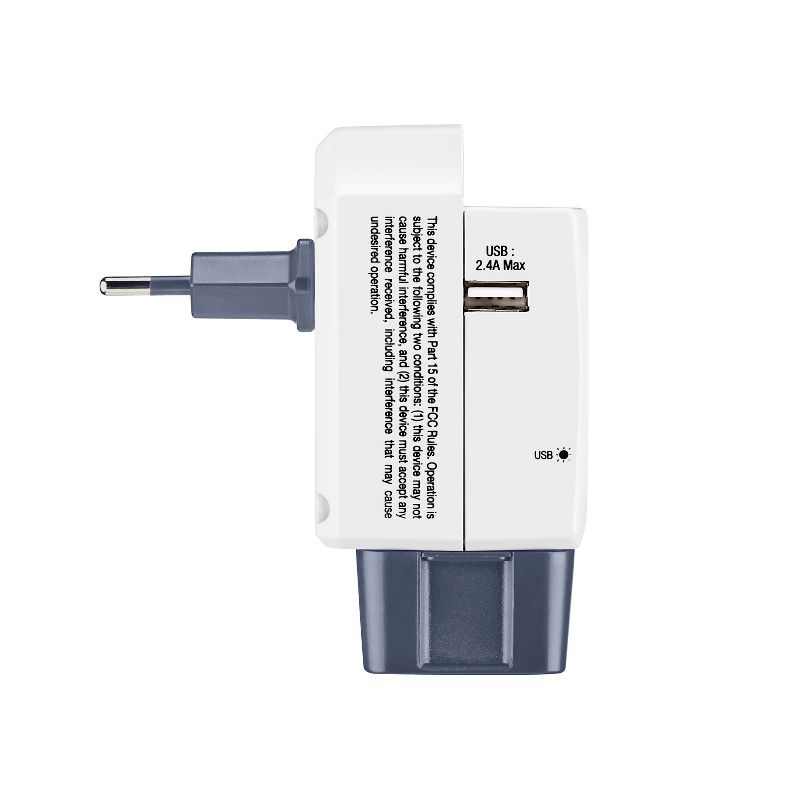 Travel Smart by Conair All-in-One Adapter with USB Port