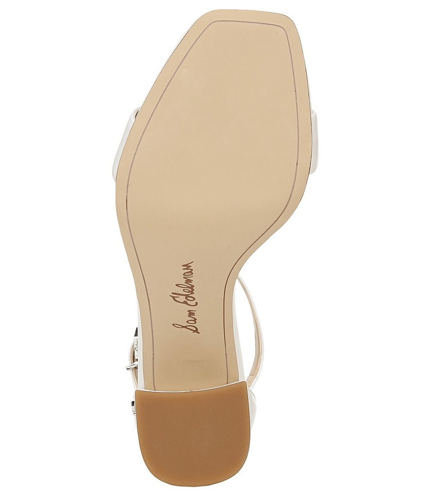 Sam Edelman Daniella Leather Block Heel Square Toe Dress Sandals