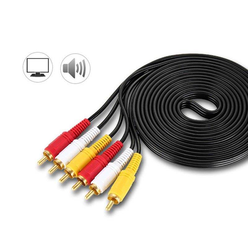 3RCA to 3RCA 3X RCA Audio Video AUX Cable AV Line 3 RCA Male to Male for Laptop DVD TV Amplifier 1.5/3/5/10m