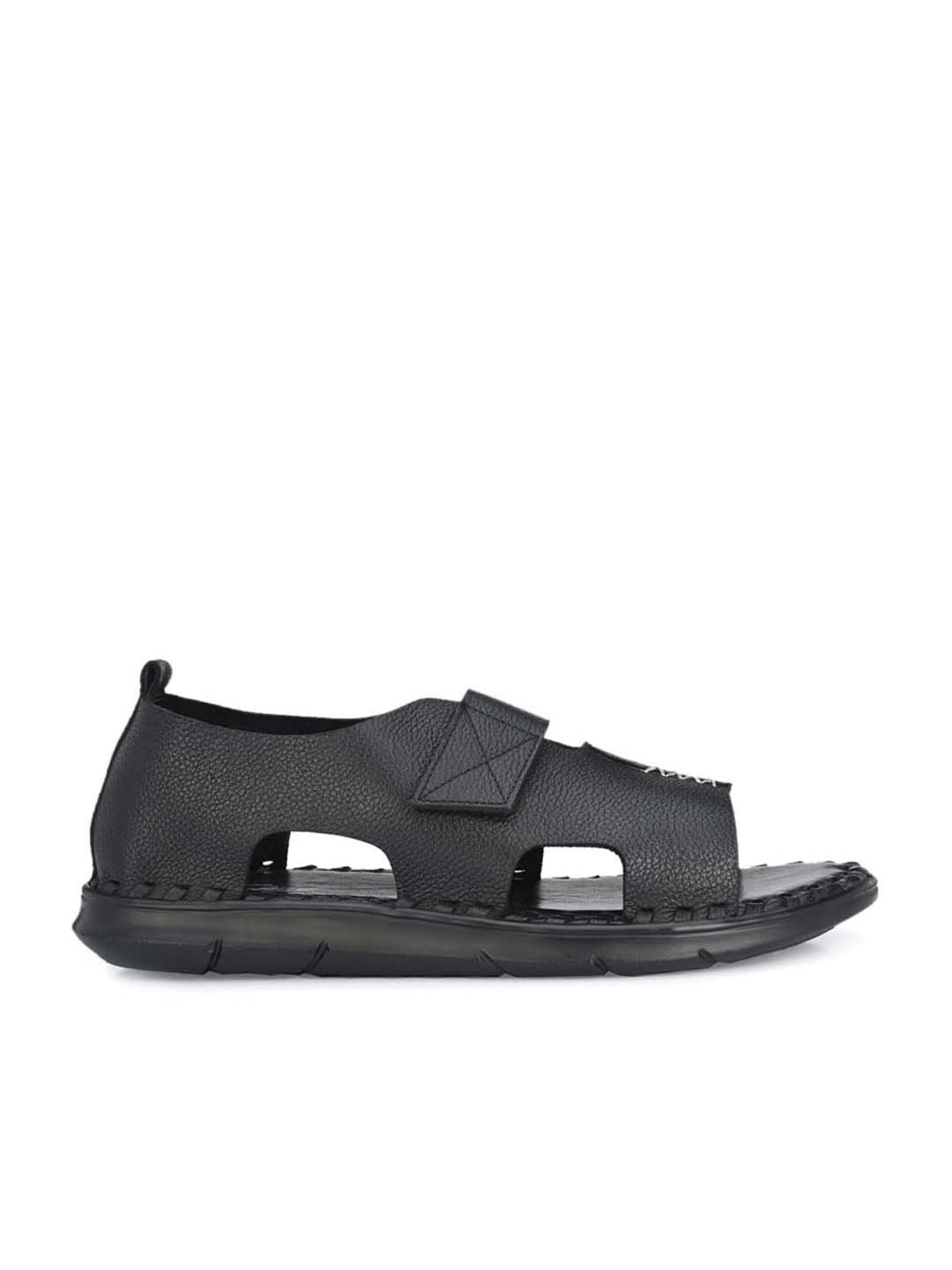 Delize Men's Black Casual Sandals