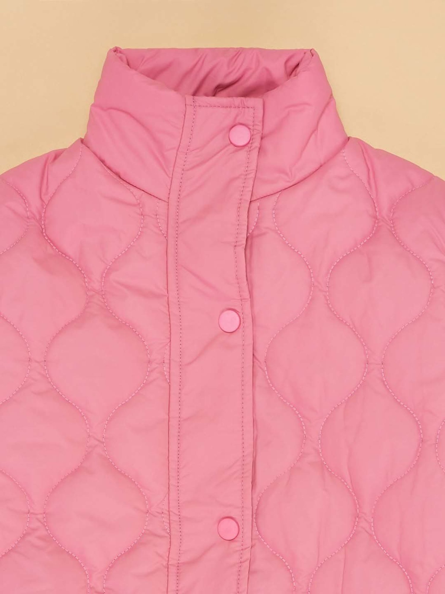 YU by Pantaloons Kids Pink Regular Fit Full Sleeves Jacket