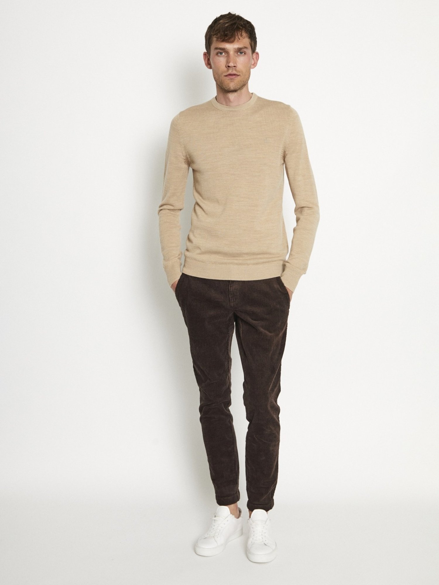 Bruun & Stengade Brown Cotton Slim Fit Trousers